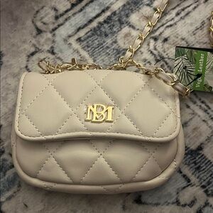 Quilted Cream Crossbody Bag, Mini 
NWT